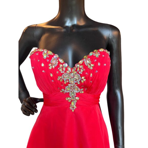 Alyce Paris Dresses & Skirts - NWT Alyce Paris Red Organza Sweetheart A-line Party Dress